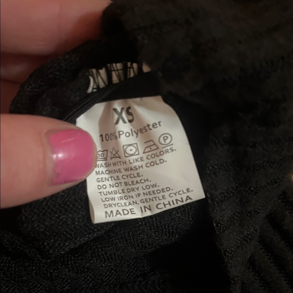 Black Ribbed Two-Piece Set - Picture 2 of 2